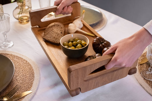 Servierbrett „Klappt!“ by Tara Sachs