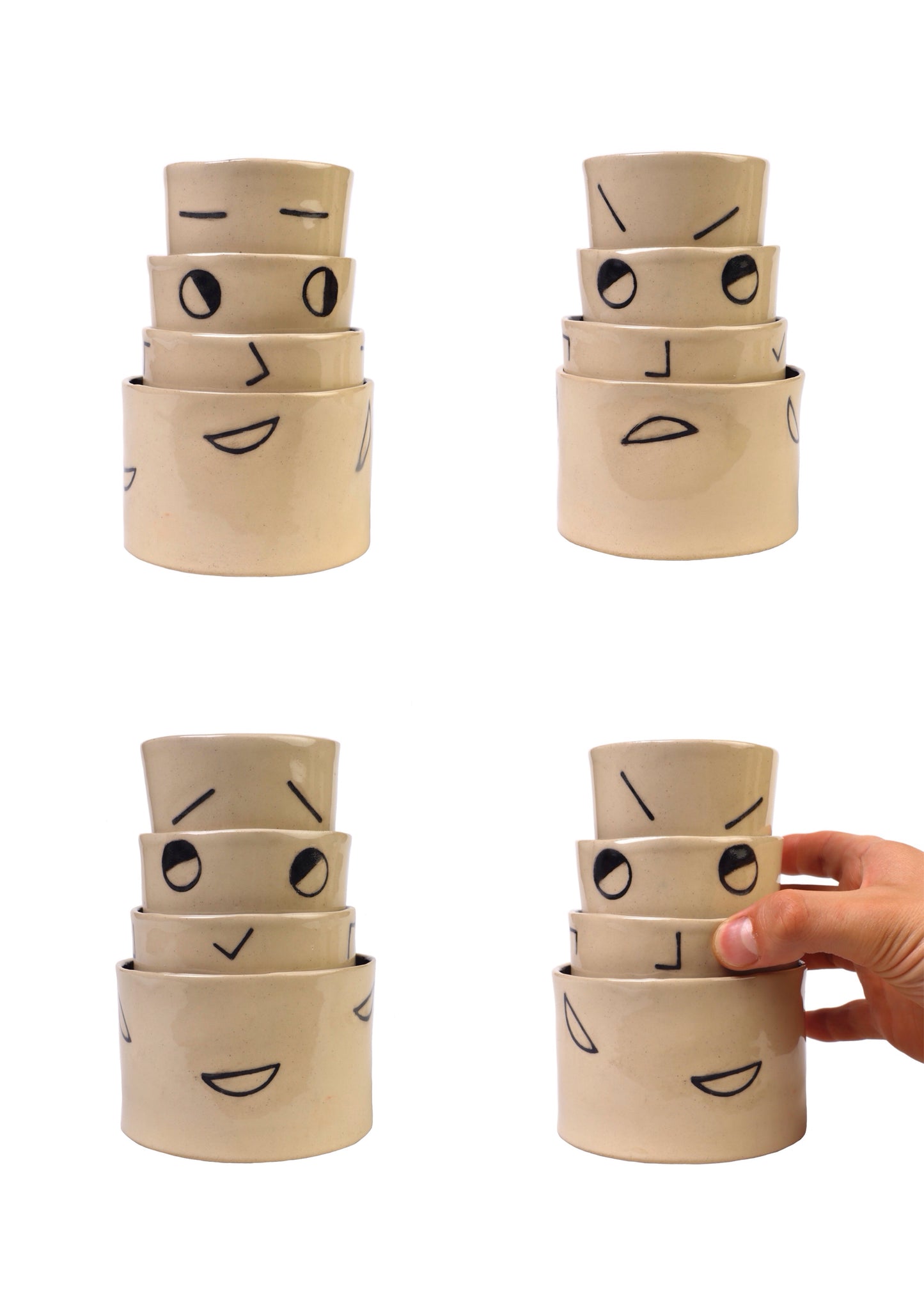 Becher-Set "HOWRU" by Aaron Slupinski